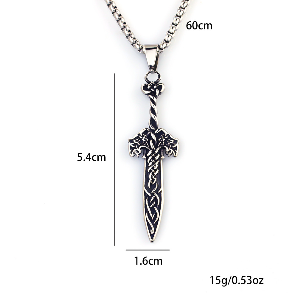 Anchor Skull Necklace Stainless Steel Pendant For Men And Women_voghion.com