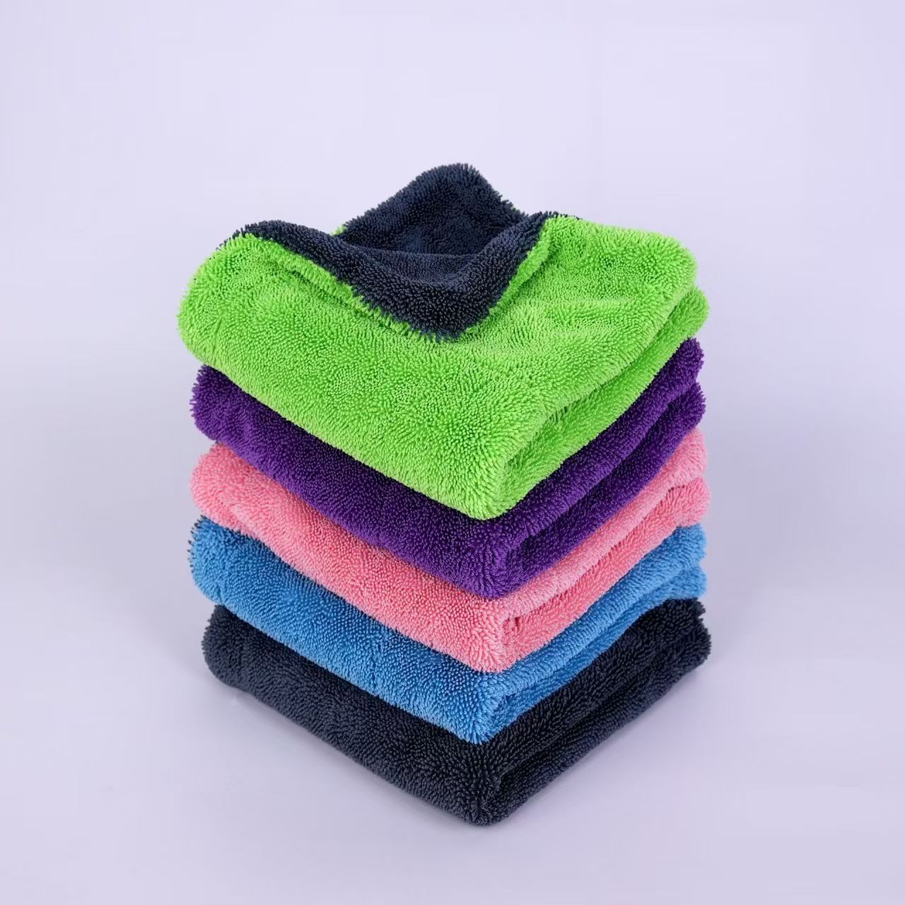 Color engrosado trenzas pequeñas torcidas toallas de limpieza de automóviles super absorción de agua sin cabello sin marcas de toallas de limpieza de automóviles