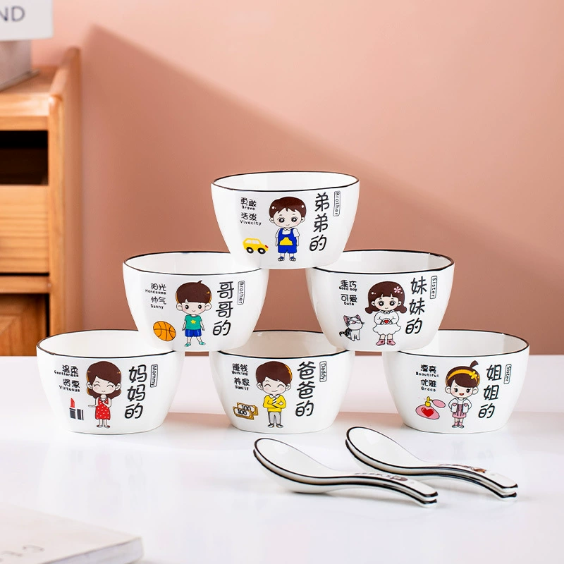 Чаша для домашнего хозяйства родитель-ребенок миска для семьи из четырех человек