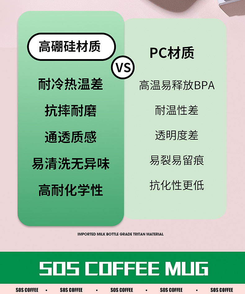 网红高颜值咖啡杯夏日咖啡玻璃杯吸管杯可爱ins便携带吸管大容量详情12