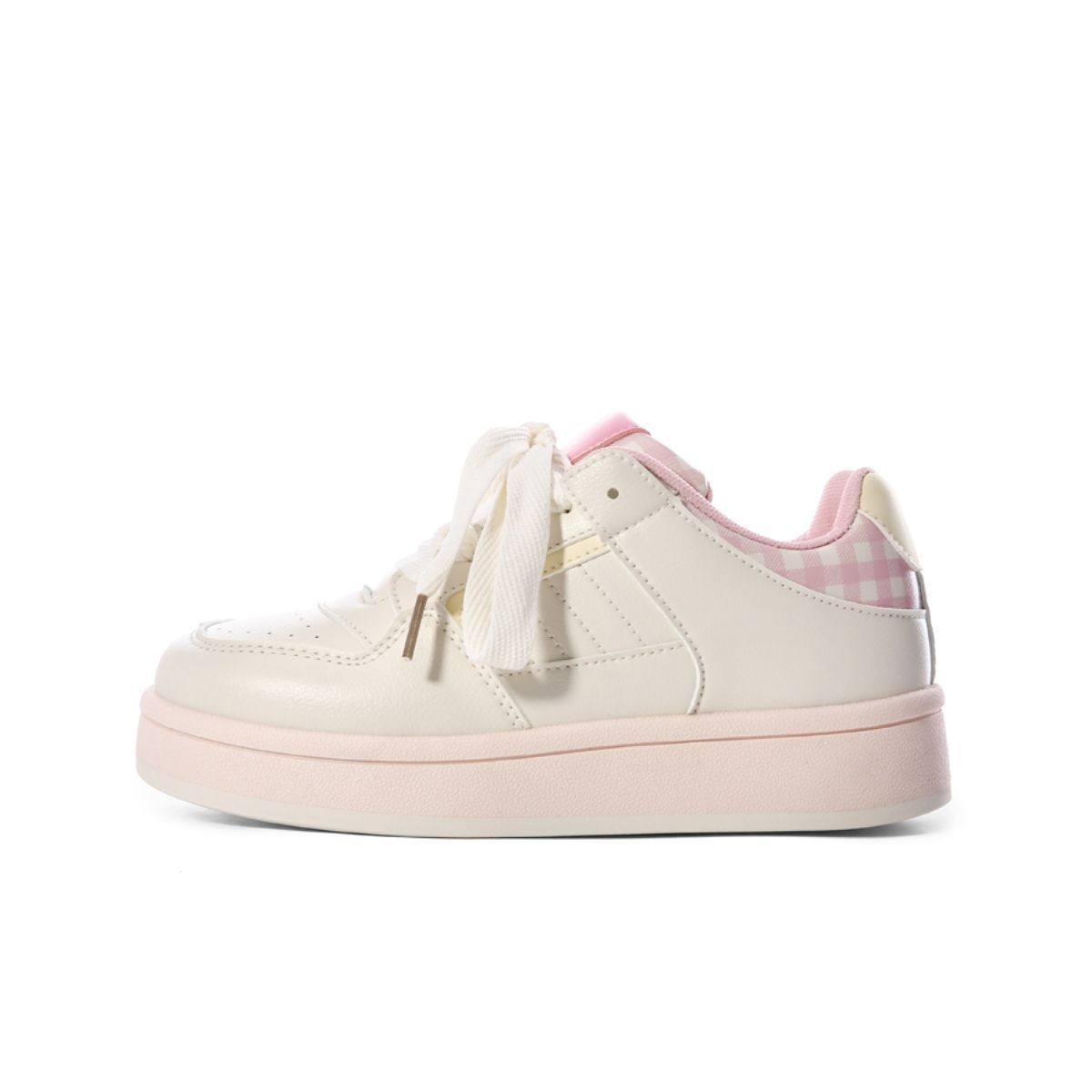 Pequeños zapatos blancos de suela gruesa para mujeres, otoño de 2025 nuevos zapatos para mujeres en la tendencia, zapatos de pan de nicho casuales para mujeres