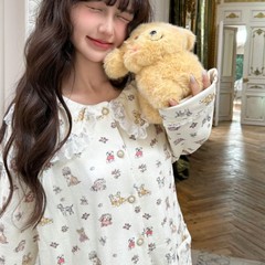 【海岛绒甜宠少女】秋冬新款双面海岛绒睡衣女可爱加绒加厚家居服
