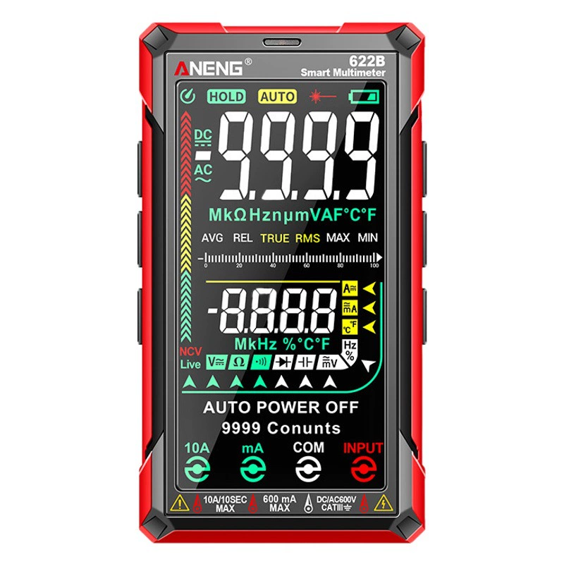Мультиметр ANENG Touch со сверхбольшим экраном Интеллектуальный Цифровой Высокоточный Универсальный измеритель с защитой от ожогов для электриков-автоматиков