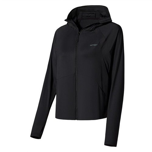 Women's Fashion Thin Riding Sun Protection Jacket, UV Protection Nylon Sunscreen, Long-Sleeve Sunshade, Fishing Black Rubber, Wholesale
