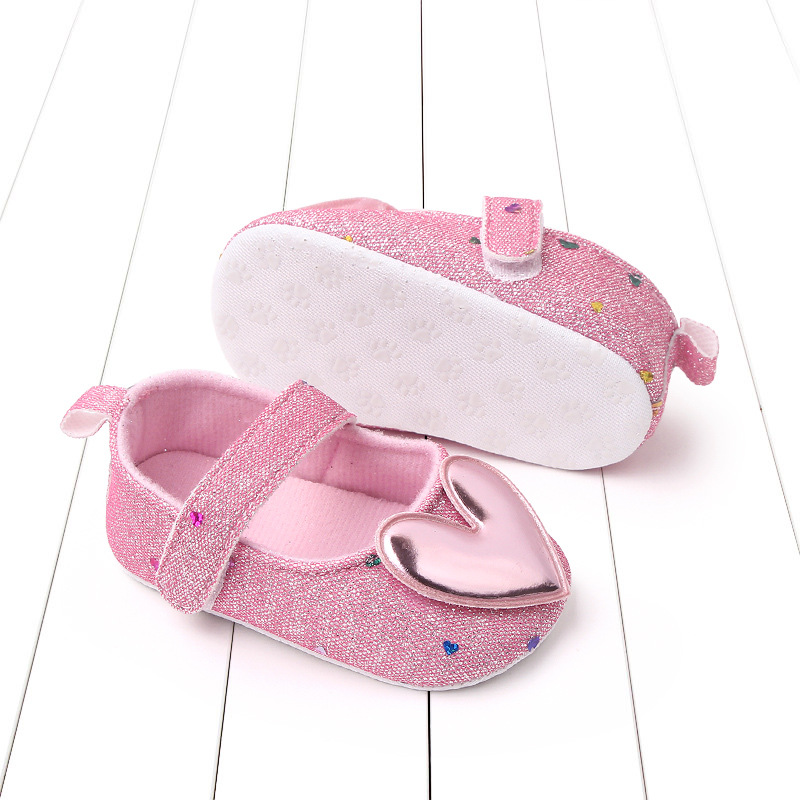 Sparkling princess shoes, baby with soft soles anti slip single shoes for ages 0-1 in spring and autumn_viptrois.com