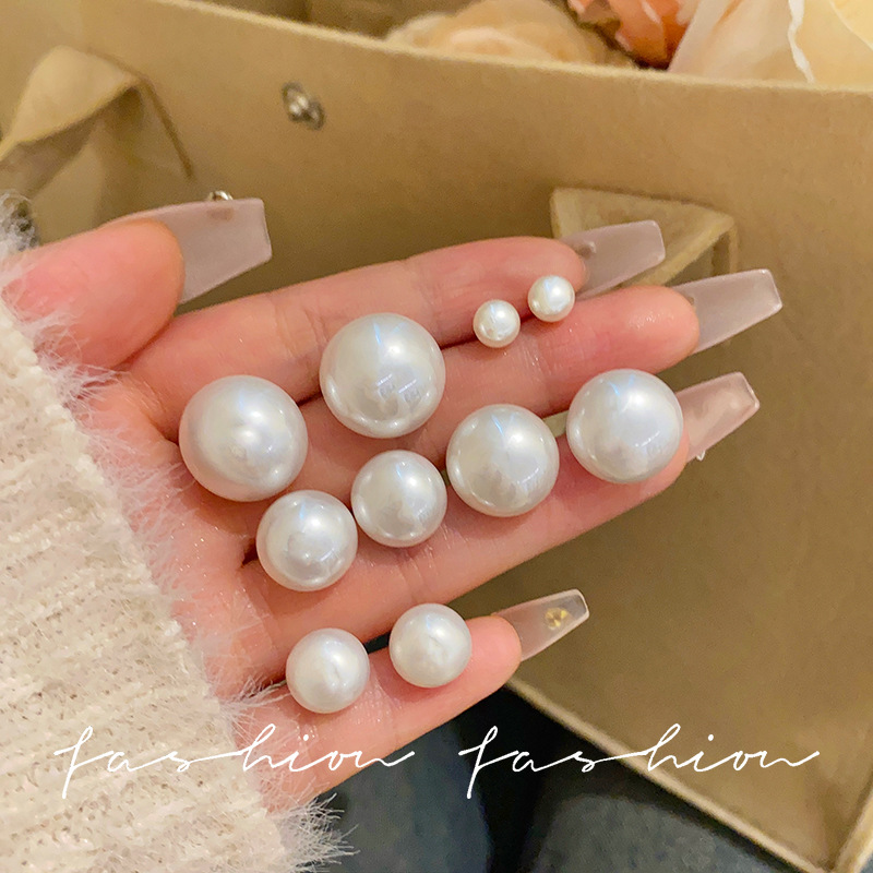 Steamed Bun Pearl Earrings Women's 925 Silver Needle Light Luxury Temperament Earrings 2025 New Easiest for Match Commuting Niche Ear Accessories