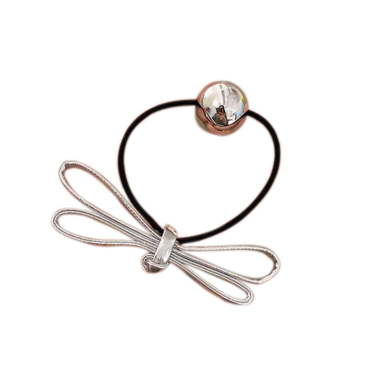 Dulce excepcional ~ alta sensación de arco plateado anillo de cabello simple para mujeres 2024 nuevo cuerdas de cabello de correa