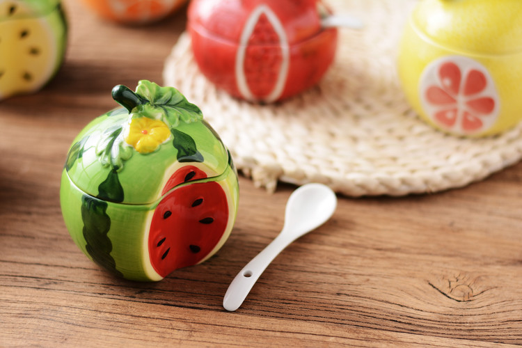 Japanese Ceramic Seasoning Jar Set - Image 3