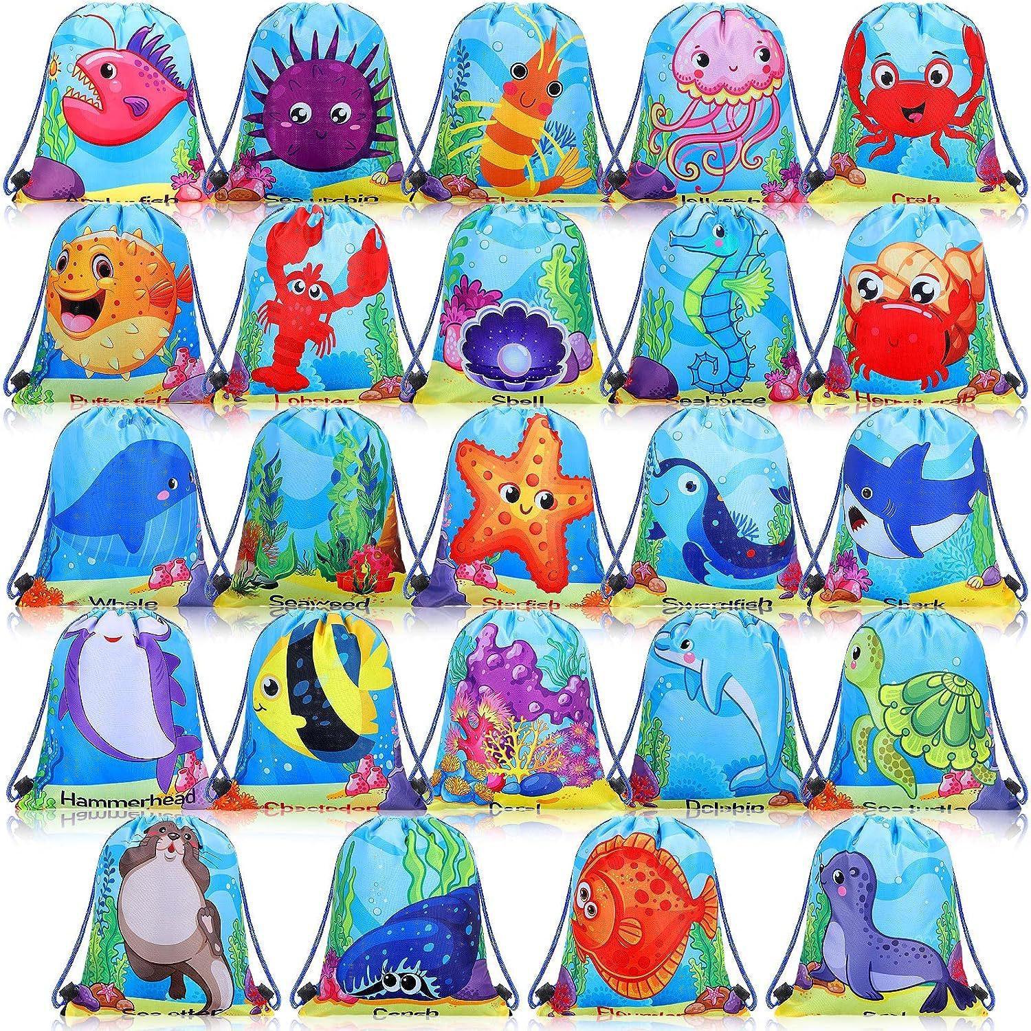 动物三双肩抽绳背包袋子卡通动物便携收纳袋涤纶手提抽绳袋束口袋