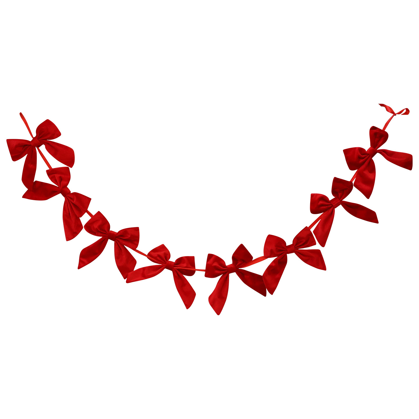 Christmas Bow Bunting Garland – Decorative Holiday Banner For Trees, Windows & Festive Displays_voghion.com