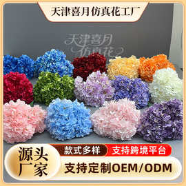 跨境仿真花束420片5头把束绣球单支大绣球婚庆假花路引插花装饰花
