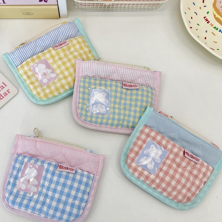 58261 Cute and Sweet Card Holder, Coin Storage Bag, Student Bank Card Id Bag, Coin Storage Bag for Small Objects
