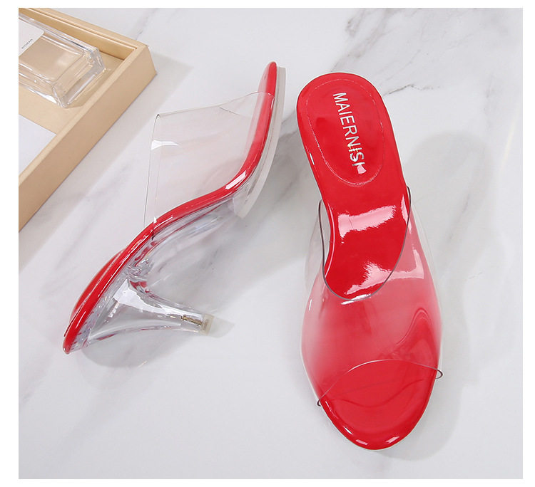 Dép sandal nữ quai ngang đính pha lê gót vuông 3–6 cm — Màu bạc, Màu hồng, Màu trắng, Màu đen chi tiết 51
