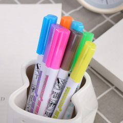 8色雙線輪廓筆熒光標記筆彩色手帳筆閃光diy多功能輪廓筆盒裝批發