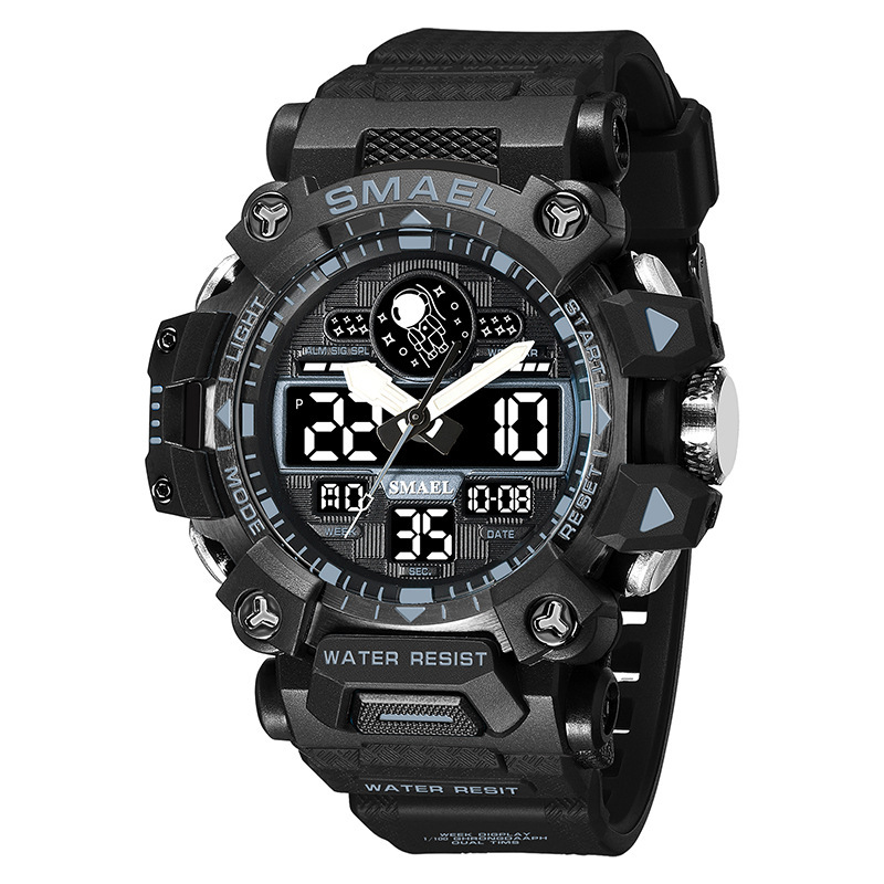 Smael Smar 8078 astronauta deportes al aire libre reloj de aleación de los hombres fresco impermeable función reloj electrónico
