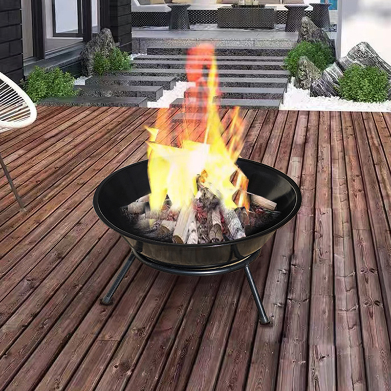 64cm esmalte grueso gran fuego de calefacción estufa de leña al aire libre patio al aire libre horno horno de tres patas fuego