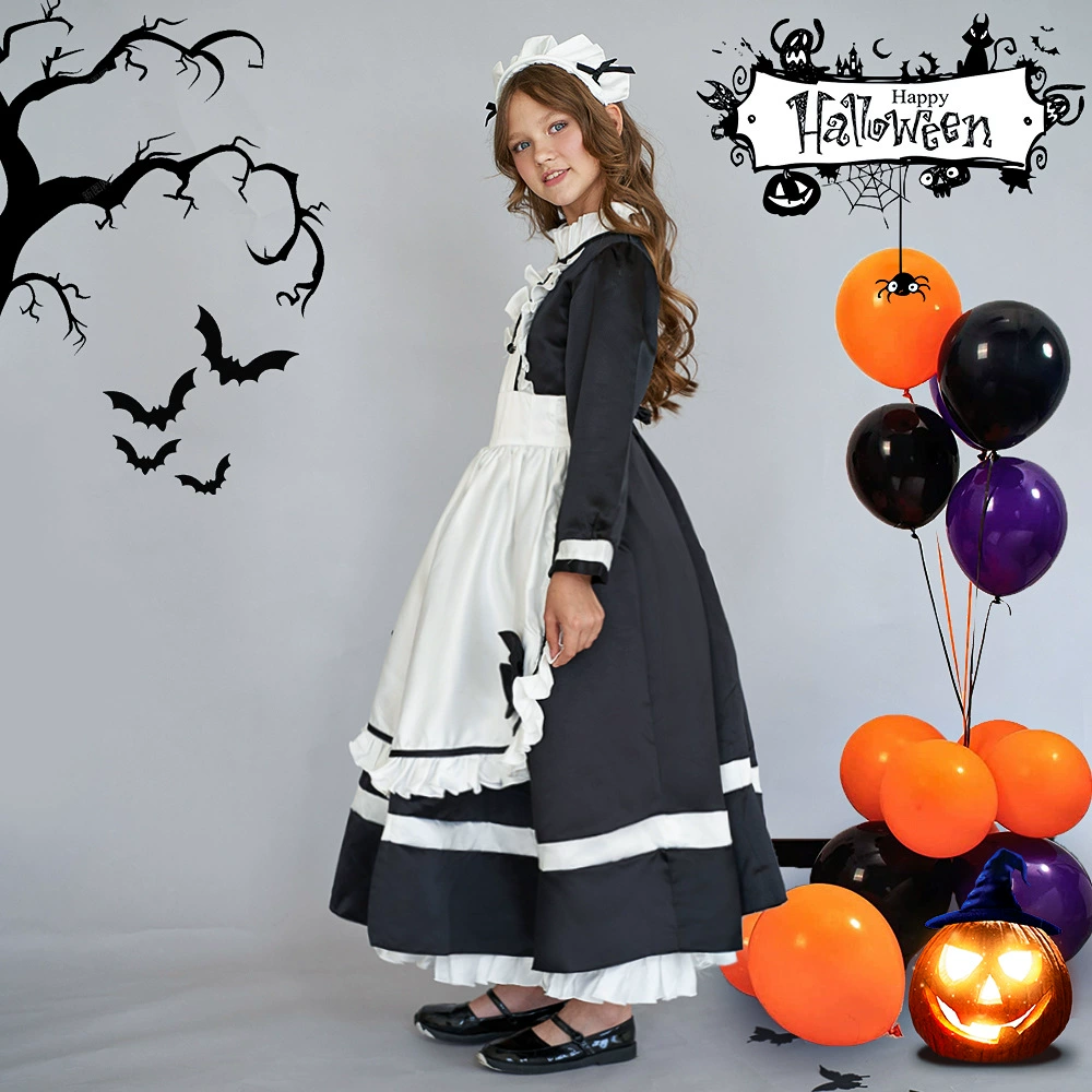 Милая длинная юбка, форма, костюм, Хэллоуин, стиль Lolita, косплей