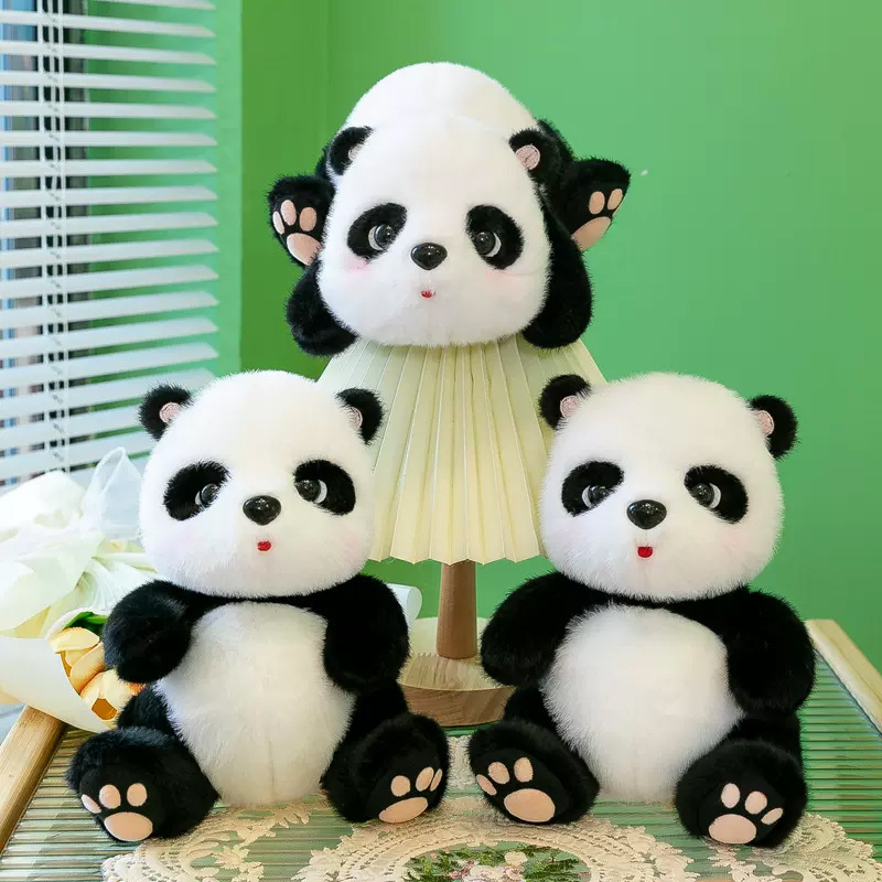 Caricatura encantadora muñeca panda muñeca creativa sofá almohada adornos juguetes de peluche muñeca regalo de vacaciones para niños