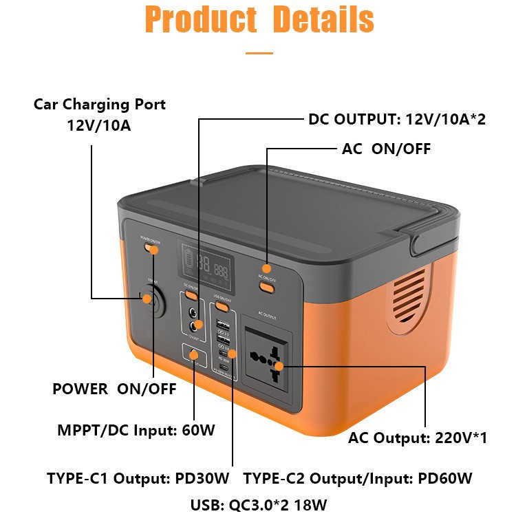 Portable energy storage power supply system emergency disaster relief outdoor work travel family emergency standby power supply