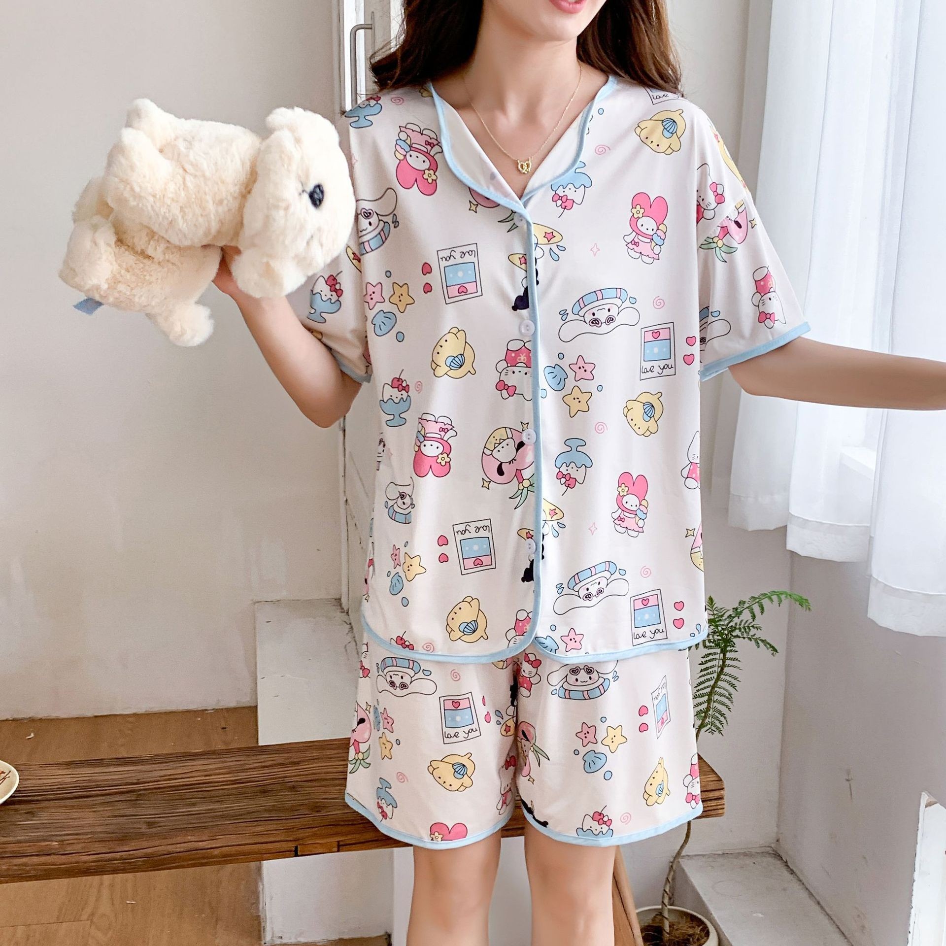 D.M-186 쿠미 캐릭터 가디건 세트 (상하의)