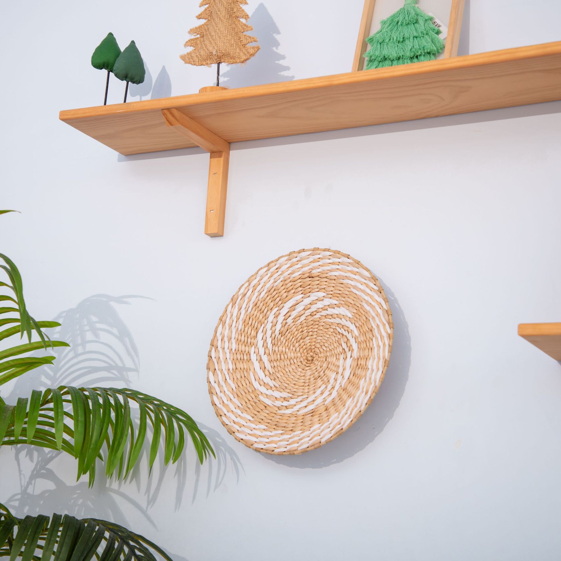 Decoración de pared de lecho de doble color blanco original A diámetro: 35 H: 5