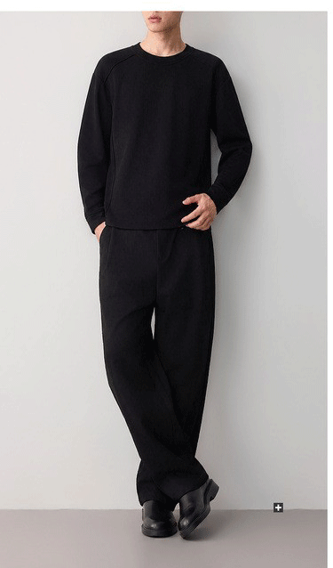 Áo hoodie nam nỉ cao cấp phong cách thông minh, chia cắt lập thể, kiểu dáng đơn giản hiện đại — đen chi tiết 13