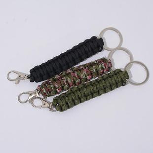 Hand-woven key chain mountaineering key pendant Amazon hot-selling outdoor survival seven-core umbrella rope keychain