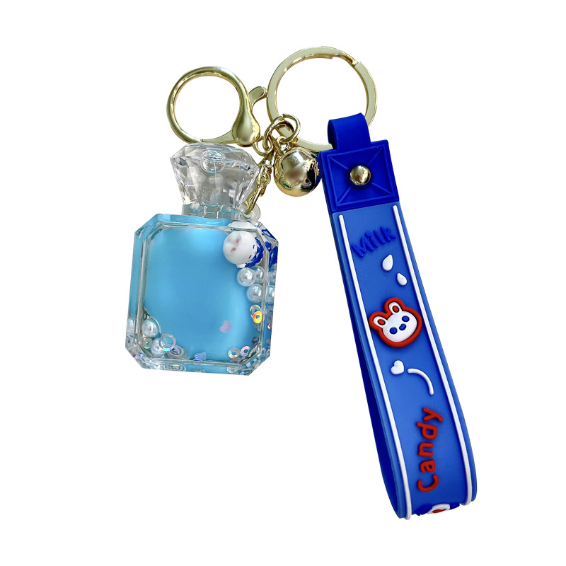 창조적 인 성격 배낭 자동차 펜던트 애호가 선물 도매 창조적 인 작은 흰색 토끼 키 체인 떠 다니는 창조적 인 오일