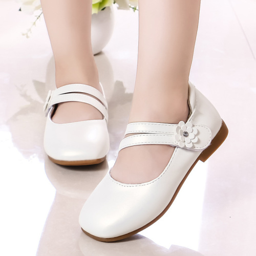 Children's Leather Shoes 2025 White Princess Dance Performance Spring and Summer Big Kids Baby Single Shoes Dou Dou Student Korean Style