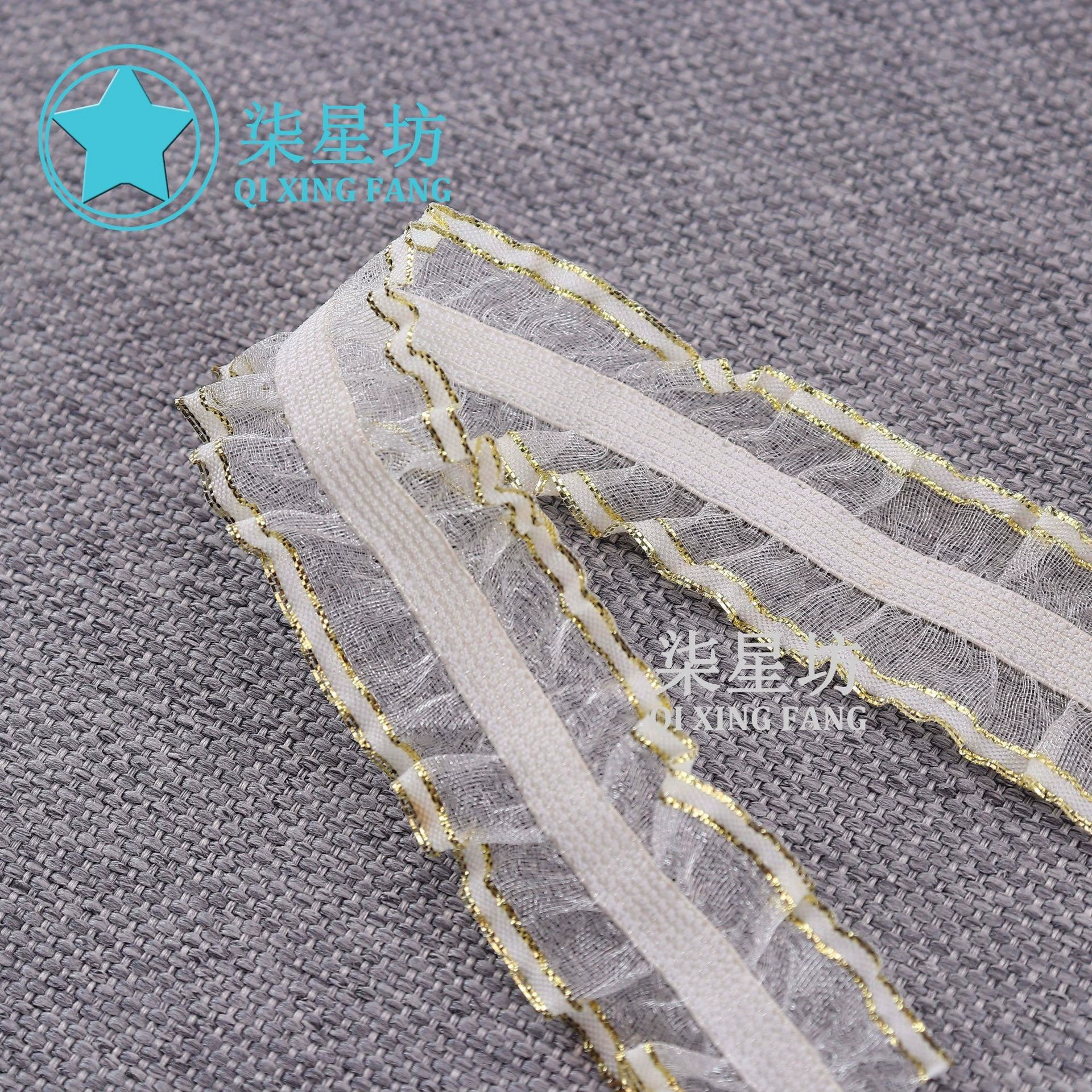 Игрушечный головной убор Цветы из снежной марли Кружевные аксессуары 2.5CM Стеклянный шелк Пномпень гриб кружевная резинка Оригинальный товар