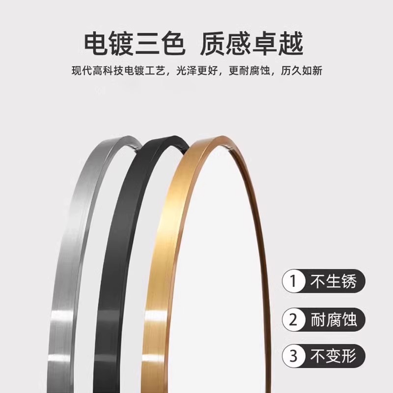 Baño espejo de busto inodoro arco diseño estilo nórdico peluquería espejo marco de alambre