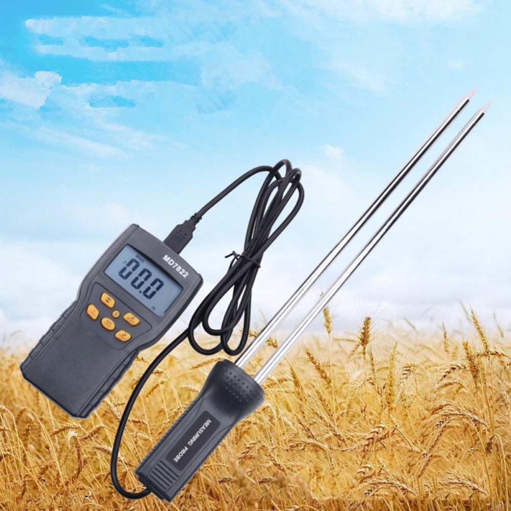 厂家直供数显颗粒粮食水分测试计超长探针数字式测湿仪MD7822