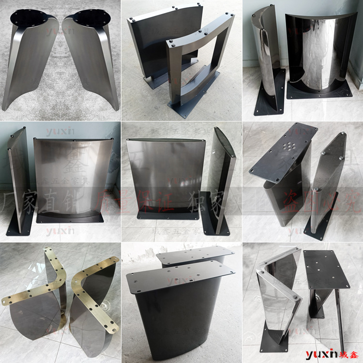 Nordic Light luxury stainless steel table leg large board table leg base bracket rock plate marble metal iron bracket