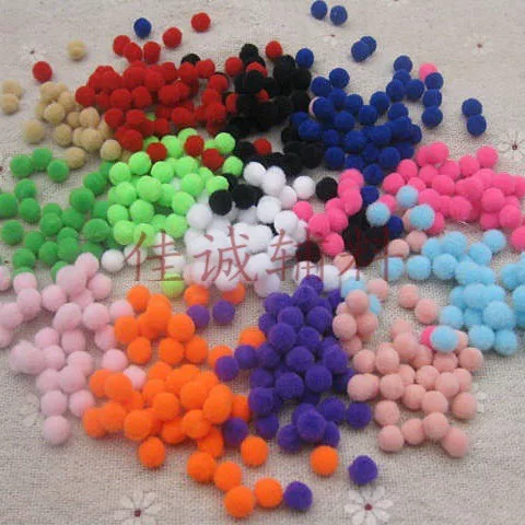 Small accessory for kindergarten, puffer ball handmade, plush, polyester, DIY, 5mm