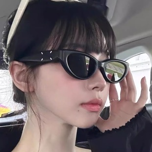 European and American Style Cat-Eye Gm Sunglasses for Women, High-End, Small Face, Concave Shape, Photo-Taking, Anti-Uv Sunglasses, Small Frame