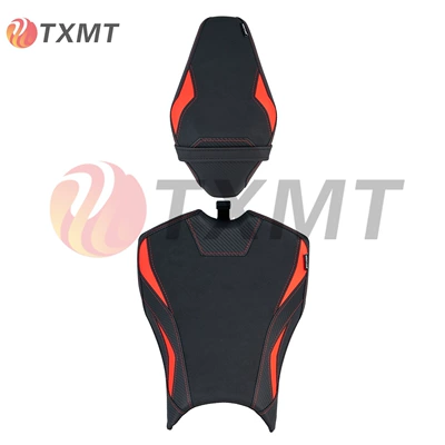 Z900, modified soft front and rear | Motorcycle cushion - front-rear-seat-cushions-red-original-seat-height