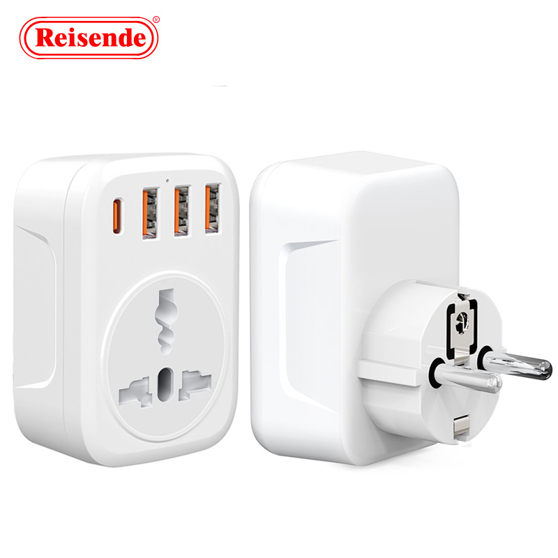 跨境热销美转多国转换插头创意直转澳规转多国转欧标旅行转换插座