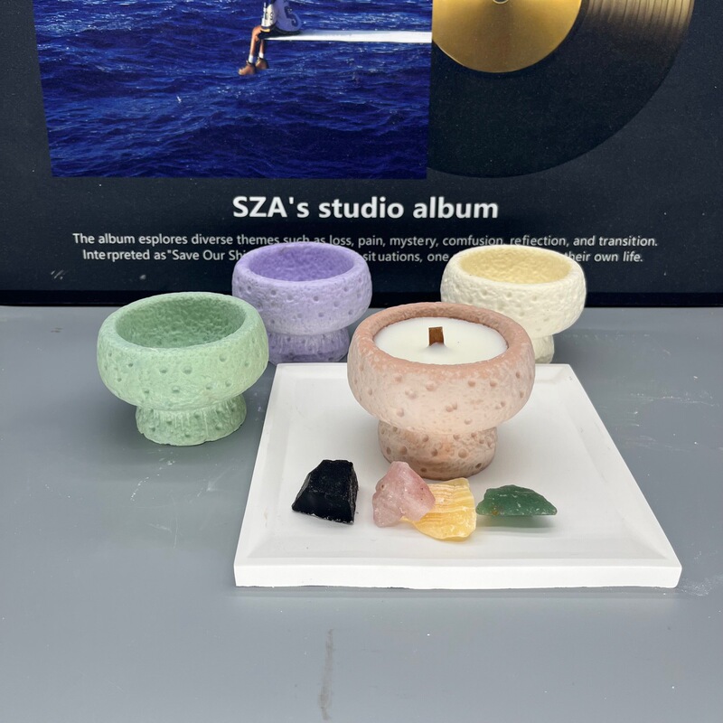 北欧シンプルなホームアロマセラピー石膏キャンドルカップ diy キャンドル空カップ燭台装飾品大豆ワックス容器ギフト|undefined