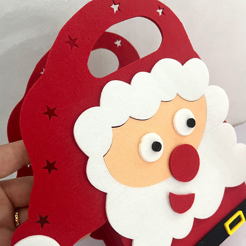 Navidad transfronteriza Nochebuena creativa caramelo de dibujos animados bolsas de regalo bolsas de fieltro bolsas de manzana bolsas al por mayor