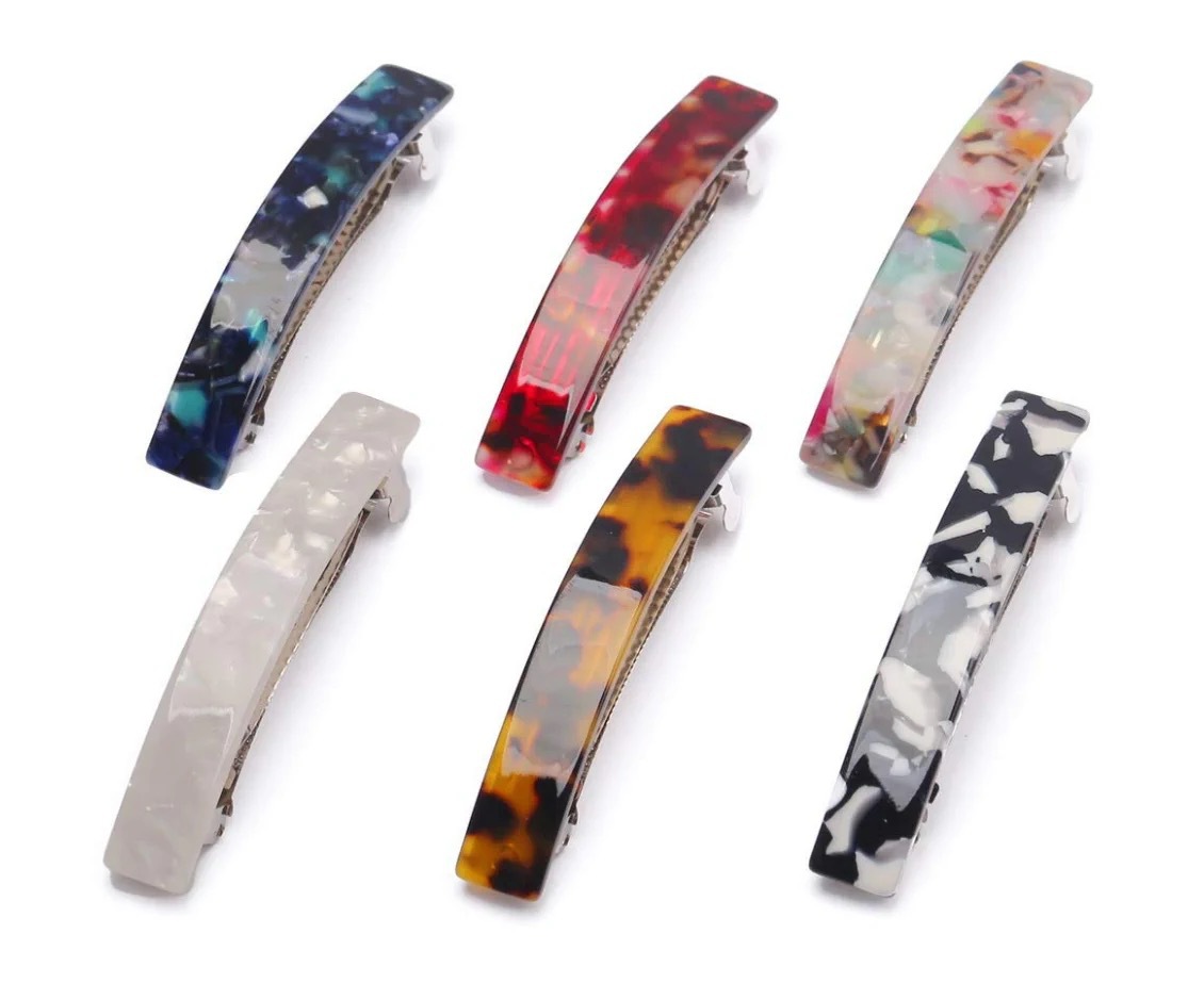 11g Weight Hair Clip Hair Accessories Type 1 Piece Quantity Holiday, Daily Occasion Acetic acid sheets Material Color Block Pattern Women's Gender Simple Style, Classic Style Style Women's Simple Style Classic Style Color Block Acetic Acid Sheets Hair Clip 无