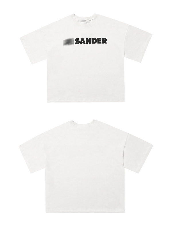 Classic Large Letter Jil Minimalist Print Loose Short-Sleeve Unisex Couple T-Shirt 300g Cotton Trendy Brand Heavyweight Half-Sleeve