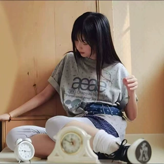现货ae碎花短袖夏季2026新款T恤女百搭宽松花朵印花上衣