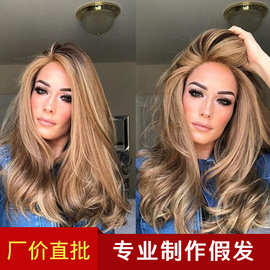 亚马逊新款 wig长卷发女大波浪跨境欧美假发现货新款头套  玫瑰网