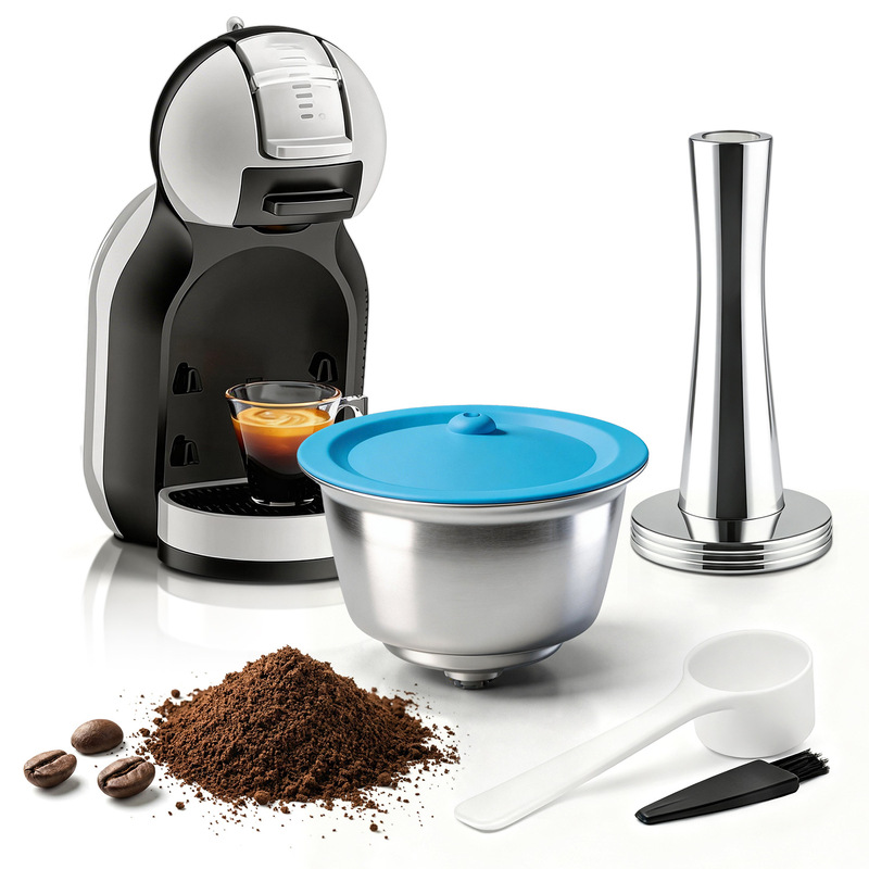 Suitable for Nestlé Dolce Gusto Stainless Steel Coffee Capsule Shell, Reusable Homemade Powder Filling Filter Suitable for Nestlé Dolce Gusto Stainless Steel Coffee Capsule Shell, Reusable Homemade Powder Filling Filter