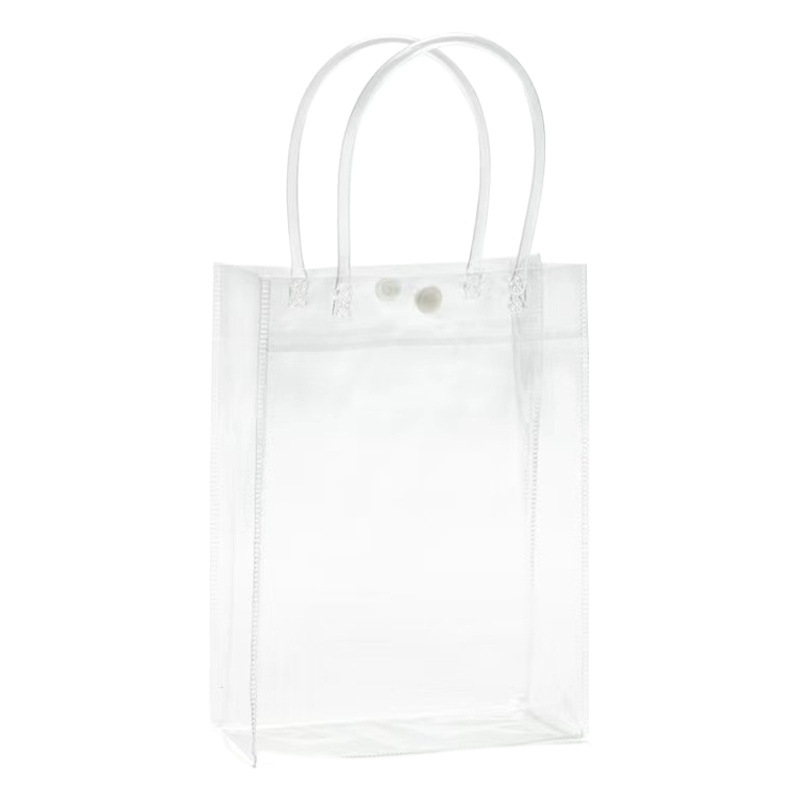 Bolsas de plástico para regalo al por mayor, bolsas de estilo ins para flores y joyería, bolsas de mano transparentes de PVC, precio al por mayor de almacenamiento image 1