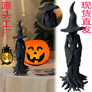2025 New Cracker Barrel Witch Witch Statue Halloween Resin Ornament Home Decoration