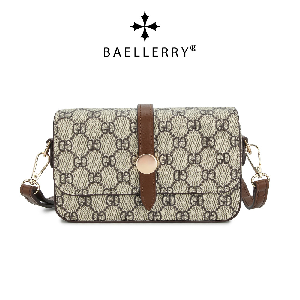 Baellerry 2023 New Women's Magnetic Buckle Plaid Large Capacity Single Shoulder Crossbody Bag High End Women's Bags_voghion.com