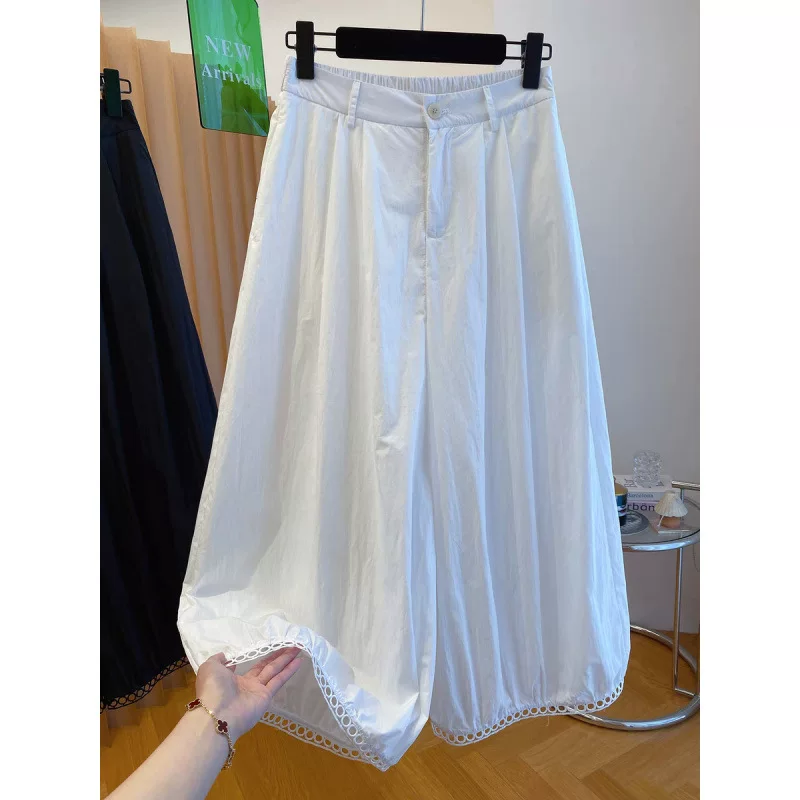 Colored flashlight, thin trousers, high-quality style, loose straight fit