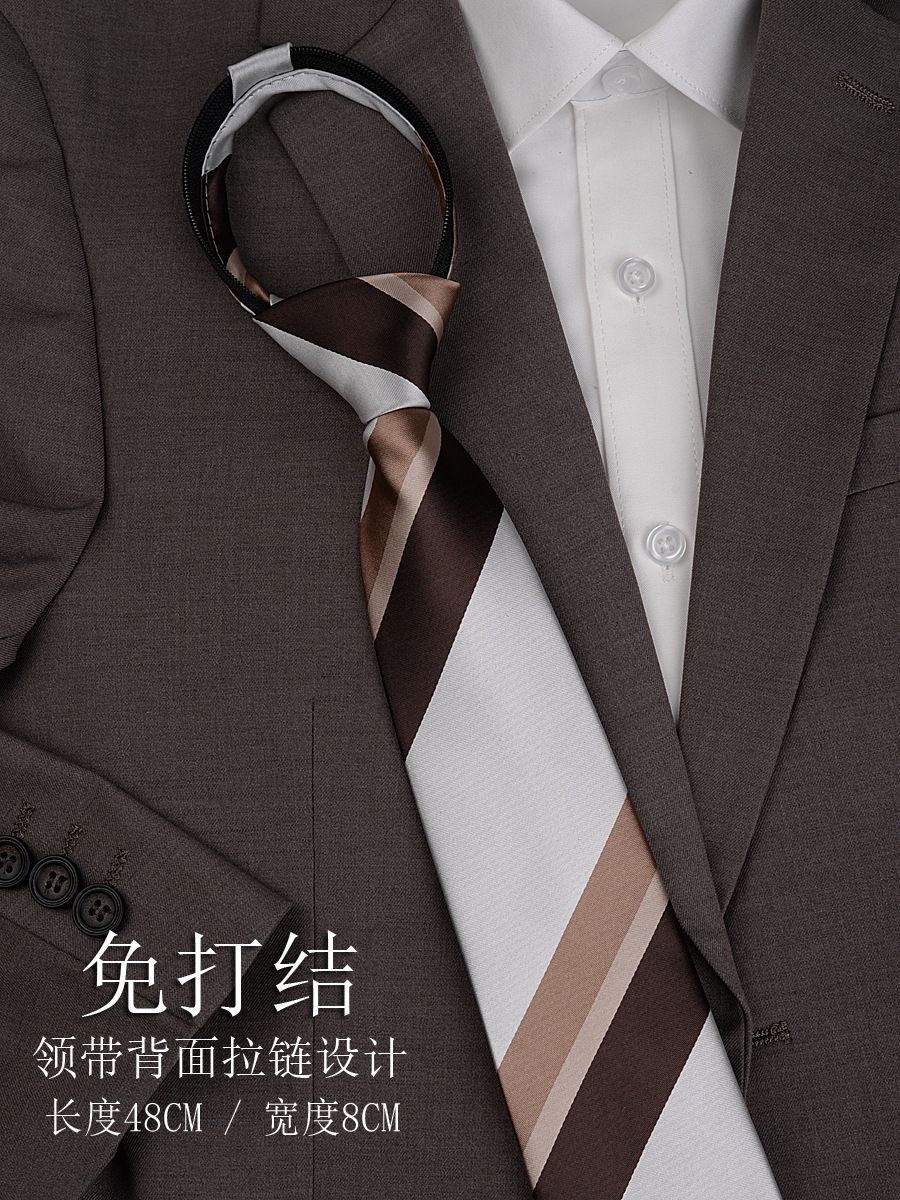メーカーの国境を越えたメンズフォーマルウェアハイエンドレトロブラックとグレーのネクタイビジネスカジュアルジッパープロの仕事用手作り