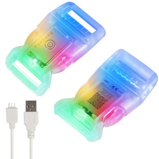 Colorful luminous socket buckle luggage accessories socket manufacturers supply buckle plastic rechargeable 2.5CM buckle